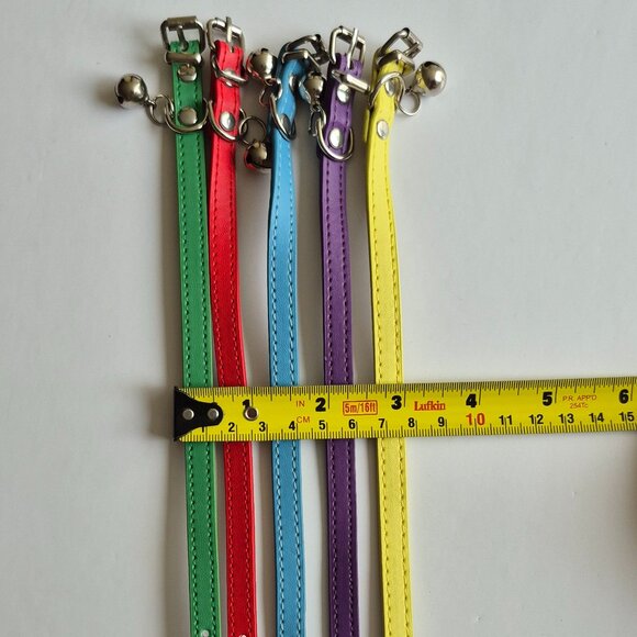 Lot of 5 Cat or Small Dog Collars With Bells - Picture 3 of 5